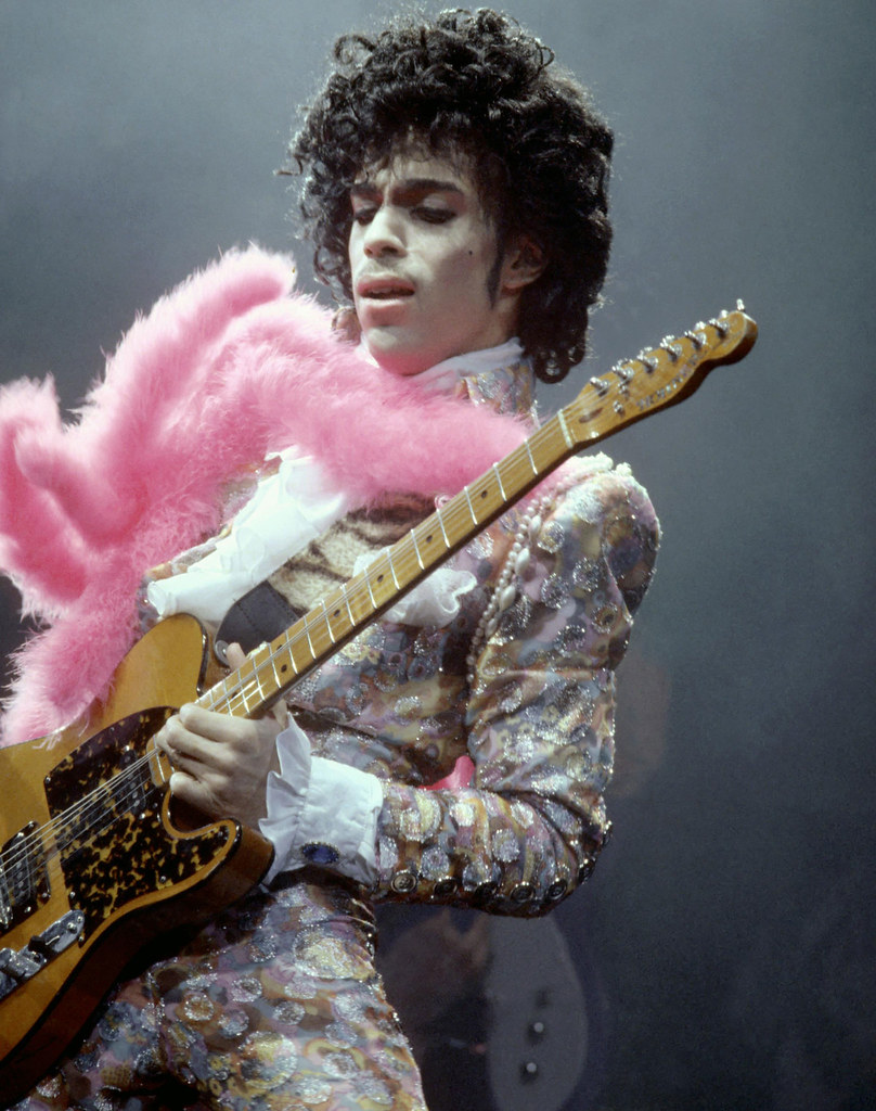 Prince ("Prince-Guitar_pink" by njTare is licensed under CC PDM 1.0)