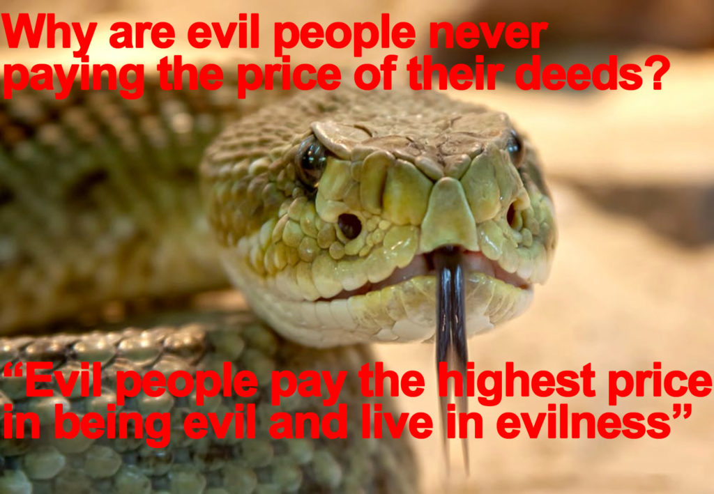 Being evil is itself a punishment.