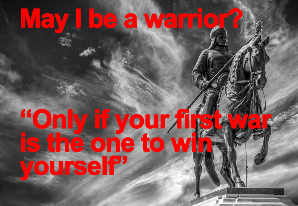 Win the war with yourself.