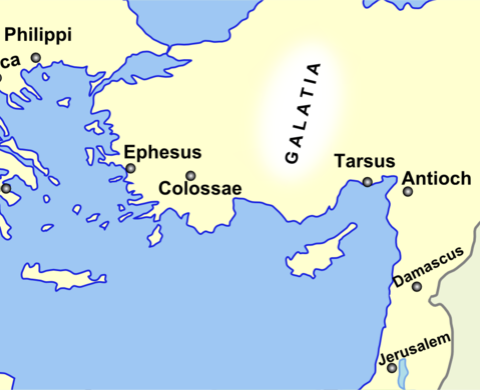 Map showing Tarsus' position